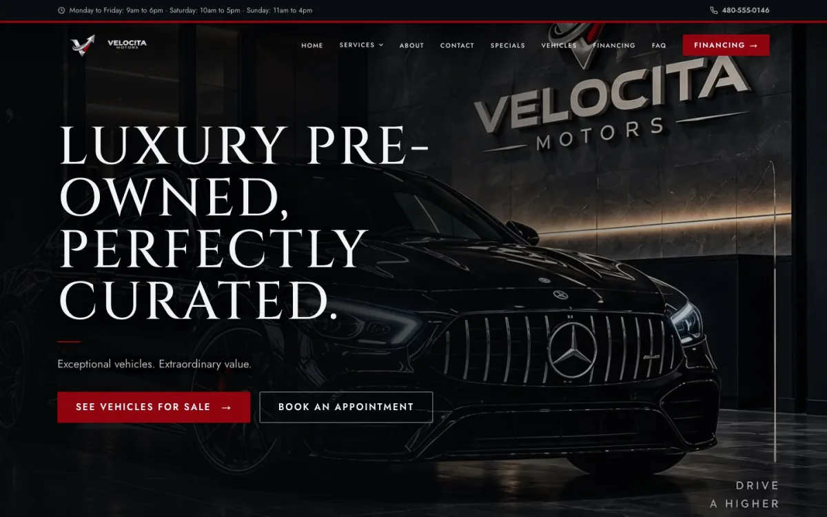 Velocita Motors demo site