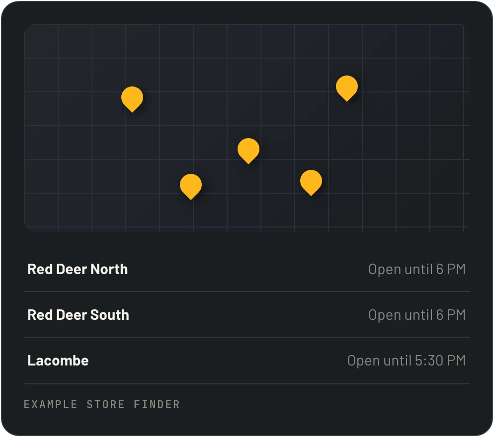 Example store finder